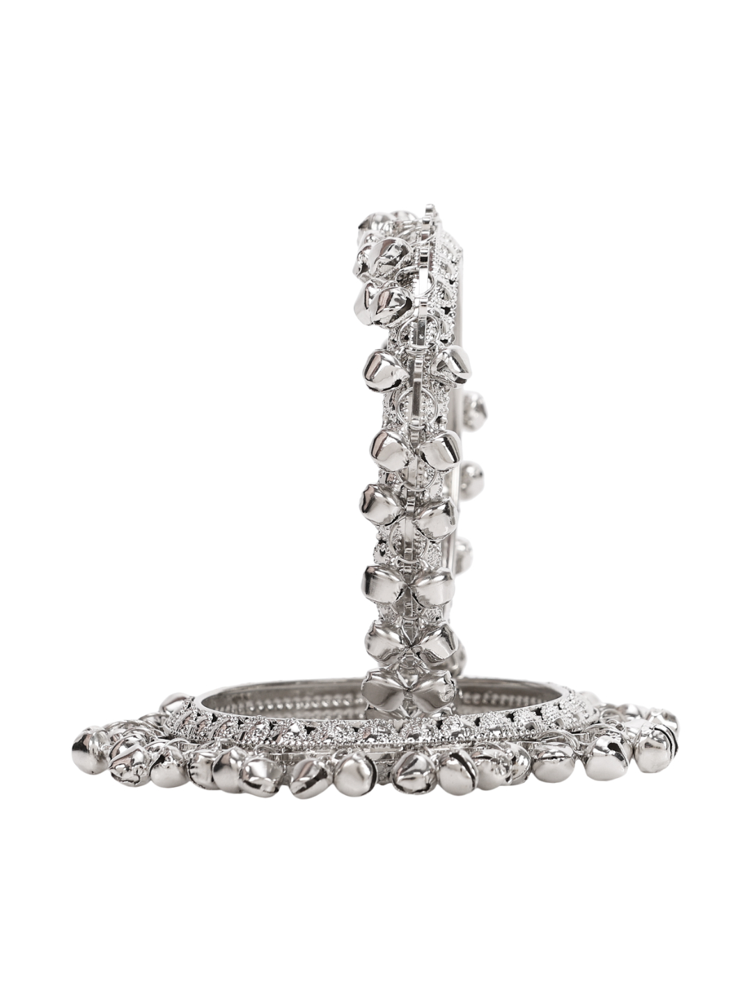 YouBella Jewellery Stylish Silver Plated Bangles for Girls and Women